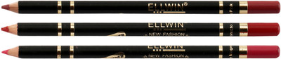 

Ellwin smudge proof super smooth long lasting lip liner combo pack of 3 (Nude::Red::Pink )(Multicolor,)