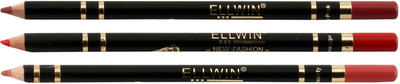 

Ellwin smudge proof super smooth long lasting lip liner combo pack of 3 (Nude::Orange::Peach )(Multicolor,)