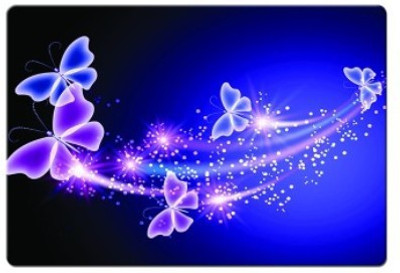 

Dadlace Blue Purpple Butterfly Mousepad(Multicolor)