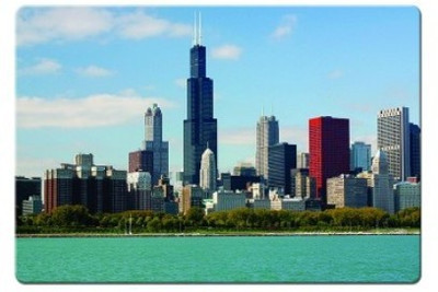 

Dadlace Chicago Sky Line Mousepad(Multicolor)