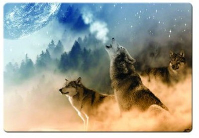 

Dadlace Wolf Howling Mousepad(Multicolor)