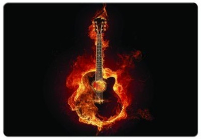 

Dadlace Fire Guitar Mousepad(Multicolor)
