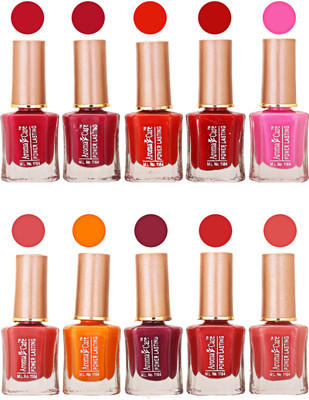 

Aroma Care Power Lasting Nail Polish (Pack Of 10) Multicolor Multicolor Set-209-217(Pack of 10)