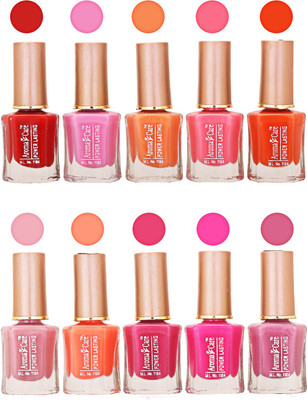 

Aroma Care Power Lasting Nail Polish (Pack Of 10) Multicolor Multicolor Set-204-218(Pack of 10)