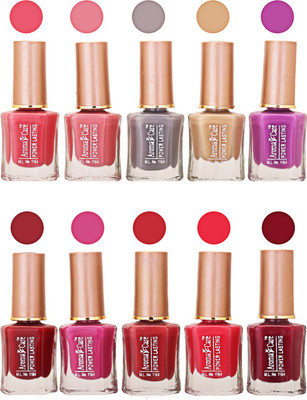 

Aroma Care Power Lasting Nail Polish (Pack Of 10) Multicolor Multicolor Set-203-210(Pack of 10)