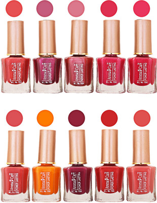 

Aroma Care Power Lasting Nail Polish (Pack Of 10) Multicolor Multicolor Set-216-217(Pack of 10)