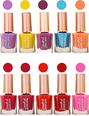 

Aroma Care Power Lasting Nail Polish (Pack Of 10) Multicolor Multicolor Set-202-209(Pack of 10)