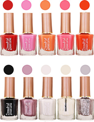 

Aroma Care Power Lasting Nail Polish (Pack Of 10) Multicolor Multicolor Set-204-212(Pack of 10)