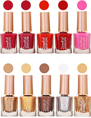 

Aroma Care Power Lasting Nail Polish (Pack Of 10) Multicolor Multicolor Set-209-211(Pack of 10)