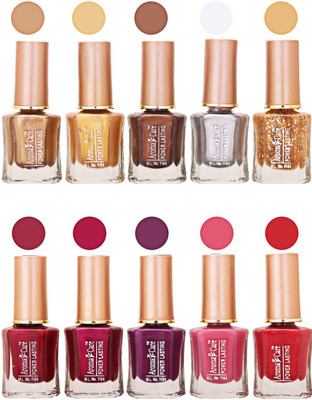 

Aroma Care Power Lasting Nail Polish (Pack Of 10) Multicolor Multicolor Set-211-215(Pack of 10)