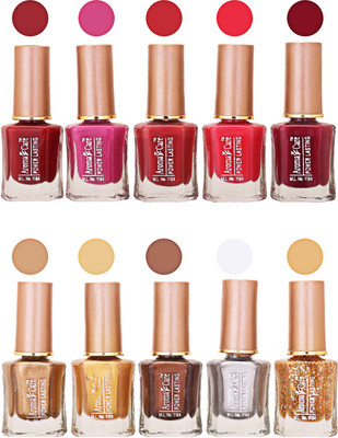 

Aroma Care Power Lasting Nail Polish (Pack Of 10) Multicolor Multicolor Set-210-211(Pack of 10)
