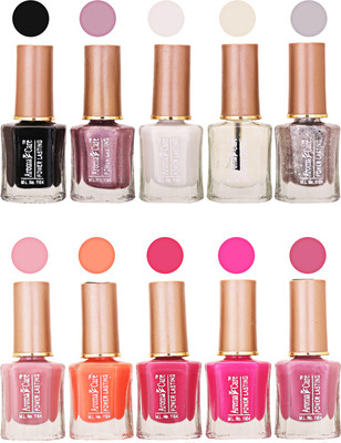 

Aroma Care Power Lasting Nail Polish (Pack Of 10) Multicolor Multicolor Set-212-218(Pack of 10)