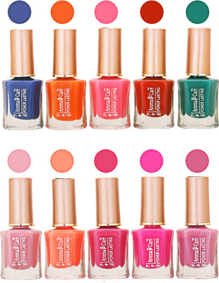 

Aroma Care Power Lasting Nail Polish (Pack Of 10) Multicolor Multicolor Set-201-218(Pack of 10)