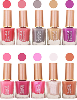 

Aroma Care Power Lasting Nail Polish (Pack Of 10) Multicolor Multicolor Set-203-214(Pack of 10)