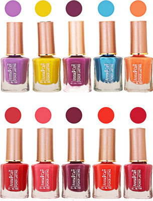 

Aroma Care Power Lasting Nail Polish (Pack Of 10) Multicolor Multicolor Set-202-208(Pack of 10)