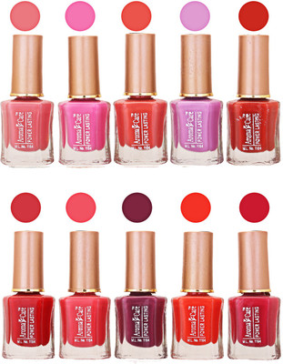 

Aroma Care Power Lasting Nail Polish (Pack Of 10) Multicolor Multicolor Set-205-208(Pack of 10)