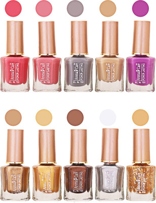 

Aroma Care Power Lasting Nail Polish (Pack Of 10) Multicolor Multicolor Set-203-211(Pack of 10)