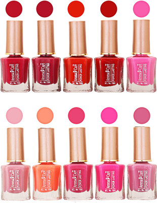 

Aroma Care Power Lasting Nail Polish (Pack Of 10) Multicolor Multicolor Set-209-218(Pack of 10)
