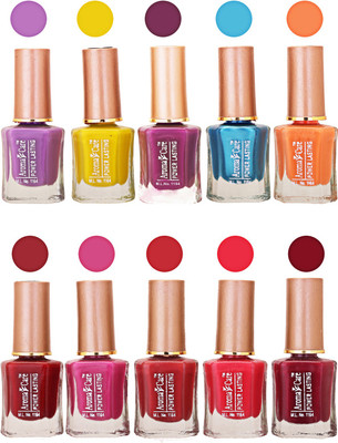 

Aroma Care Power Lasting Nail Polish (Pack Of 10) Multicolor Multicolor Set-202-210(Pack of 10)