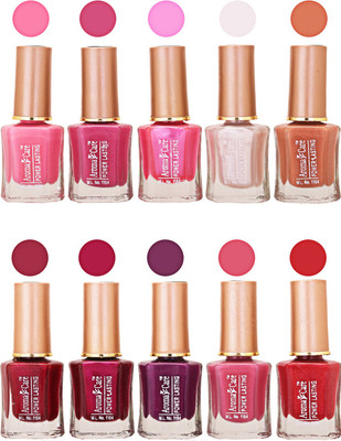 

Aroma Care Power Lasting Nail Polish (Pack Of 10) Multicolor Multicolor Set-214-215(Pack of 10)