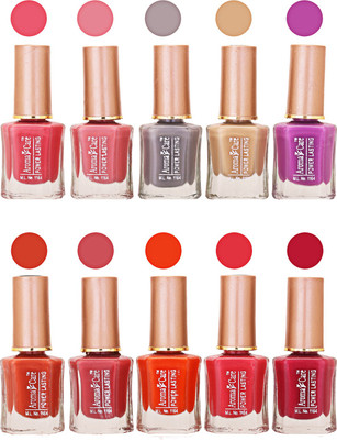 

Aroma Care Power Lasting Nail Polish (Pack Of 10) Multicolor Multicolor Set-203-206(Pack of 10)