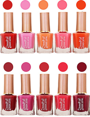 

Aroma Care Power Lasting Nail Polish (Pack Of 10) Multicolor Multicolor Set-204-210(Pack of 10)