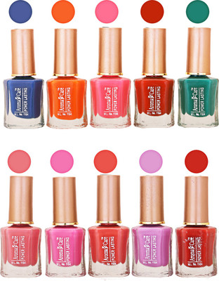 

Aroma Care Power Lasting Nail Polish (Pack Of 10) Multicolor Multicolor Set-201-205(Pack of 10)