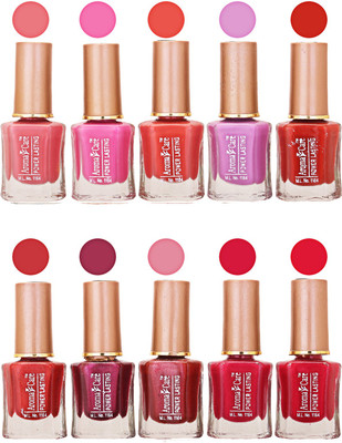 

Aroma Care Power Lasting Nail Polish (Pack Of 10) Multicolor Multicolor Set-205-207(Pack of 10)