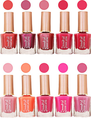 

Aroma Care Power Lasting Nail Polish (Pack Of 10) Multicolor Multicolor Set-216-218(Pack of 10)