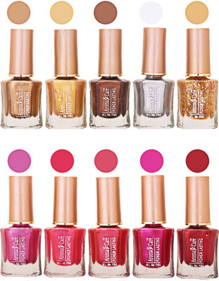 

Aroma Care Power Lasting Nail Polish (Pack Of 10) Multicolor Multicolor Set-211-213(Pack of 10)