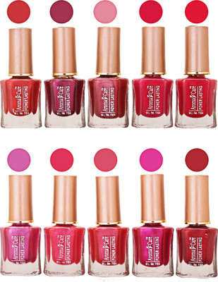 

Aroma Care Power Lasting Nail Polish (Pack Of 10) Multicolor Multicolor Set-207-213(Pack of 10)
