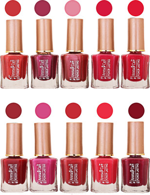

Aroma Care Power Lasting Nail Polish (Pack Of 10) Multicolor Multicolor Set-207-210(Pack of 10)