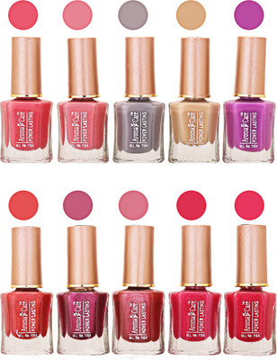 

Aroma Care Power Lasting Nail Polish (Pack Of 10) Multicolor Multicolor Set-203-216(Pack of 10)