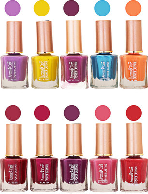 

Aroma Care Power Lasting Nail Polish (Pack Of 10) Multicolor Multicolor Set-202-215(Pack of 10)