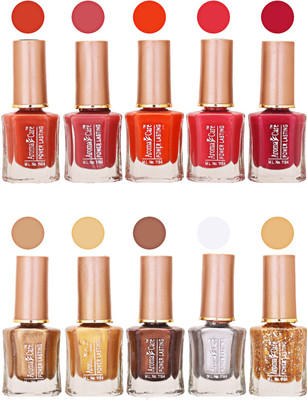 

Aroma Care Power Lasting Nail Polish (Pack Of 10) Multicolor Multicolor Set-206-211(Pack of 10)