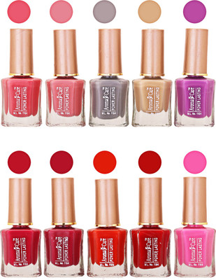 

Aroma Care Power Lasting Nail Polish (Pack Of 10) Multicolor Multicolor Set-203-209(Pack of 10)