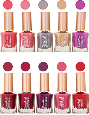 

Aroma Care Power Lasting Nail Polish (Pack Of 10) Multicolor Multicolor Set-203-215(Pack of 10)