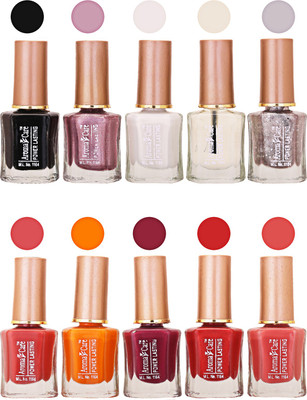 

Aroma Care Power Lasting Nail Polish (Pack Of 10) Multicolor Multicolor Set-212-217(Pack of 10)