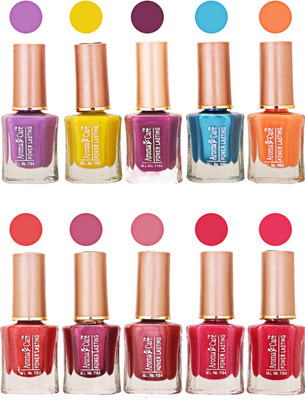 

Aroma Care Power Lasting Nail Polish (Pack Of 10) Multicolor Multicolor Set-202-216(Pack of 10)