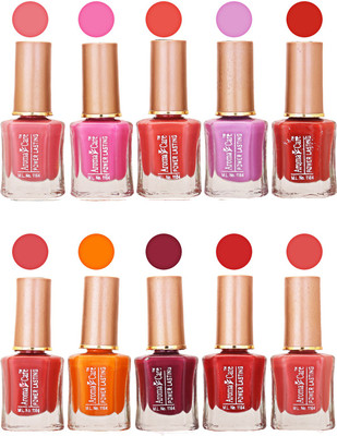 

Aroma Care Power Lasting Nail Polish (Pack Of 10) Multicolor Multicolor Set-205-217(Pack of 10)