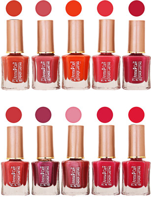 

Aroma Care Power Lasting Nail Polish (Pack Of 10) Multicolor Multicolor Set-206-207(Pack of 10)