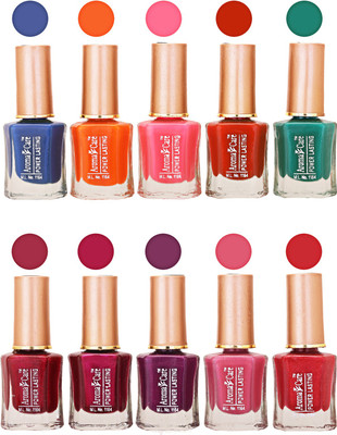 

Aroma Care Power Lasting Nail Polish (Pack Of 10) Multicolor Multicolor Set-201-215(Pack of 10)
