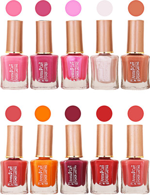 

Aroma Care Power Lasting Nail Polish (Pack Of 10) Multicolor Multicolor Set-214-217(Pack of 10)