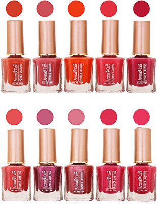 

Aroma Care Power Lasting Nail Polish (Pack Of 10) Multicolor Multicolor Set-206-216(Pack of 10)