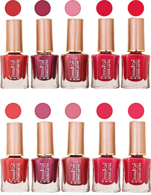 

Aroma Care Power Lasting Nail Polish (Pack Of 10) Multicolor Multicolor Set-207-216(Pack of 10)