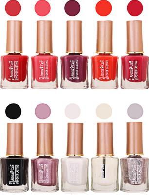 

Aroma Care Power Lasting Nail Polish (Pack Of 10) Multicolor Multicolor Set-208-212(Pack of 10)