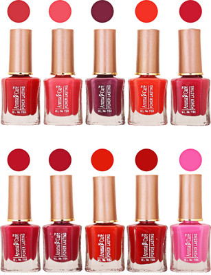 

Aroma Care Power Lasting Nail Polish (Pack Of 10) Multicolor Multicolor Set-208-209(Pack of 10)