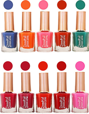 

Aroma Care Power Lasting Nail Polish (Pack Of 10) Multicolor Multicolor Set-201-209(Pack of 10)