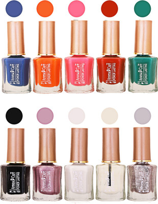 Aroma Care Power Lasting Nail Polish (Pack Of 10) Multicolor Multicolor Set-201-212(Pack of 10)