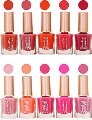 

Aroma Care Power Lasting Nail Polish (Pack Of 10) Multicolor Multicolor Set-206-218(Pack of 10)
